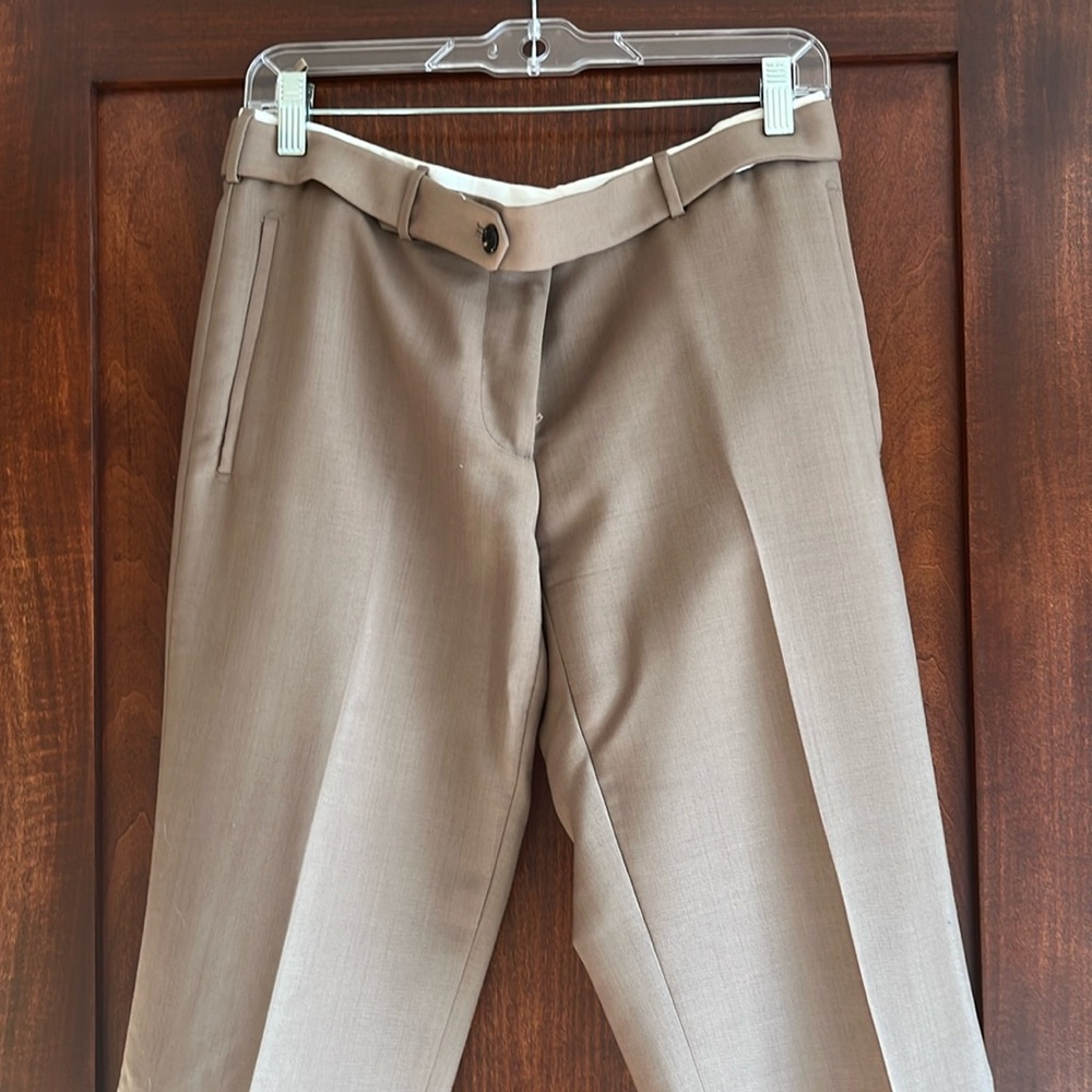 Gorgeous Prada camel mohair skinny pant with contrast trim